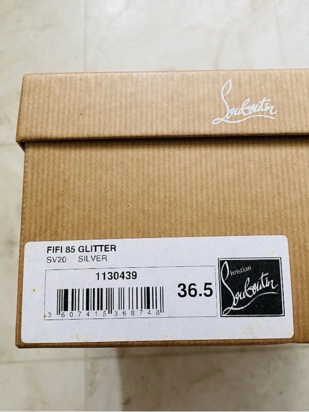 Christian Louboutin Made in Italy Fifille 85 Silver Glitter Pumps Heels Size 6.5 - Picture 14 of 14
